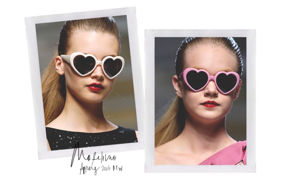 Inspiration | Moschino Spring Ready-To-Wear 20016  Heart Sunglasses